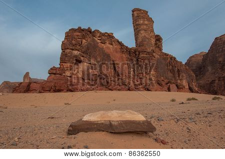 Rock Formations Near Al-ula In The Deserts Of Saudi Arabia