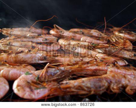 grillet hummer og røg