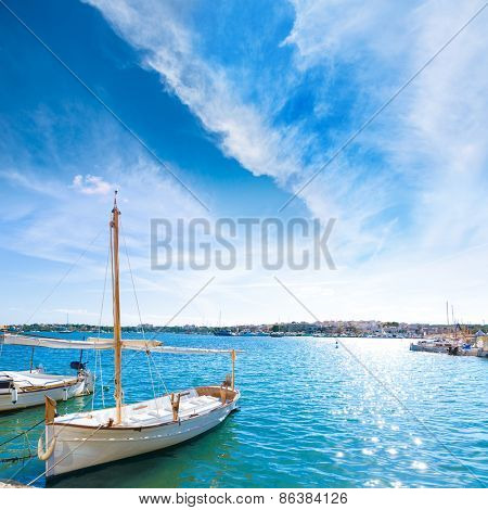 Majorca Porto Colom Felanitx port in mallorca Balearic island of Spain