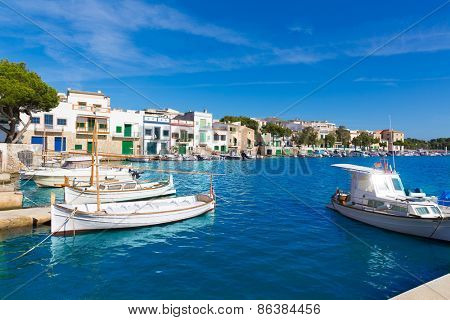 Majorca Porto Colom Felanitx port in mallorca Balearic island of Spain