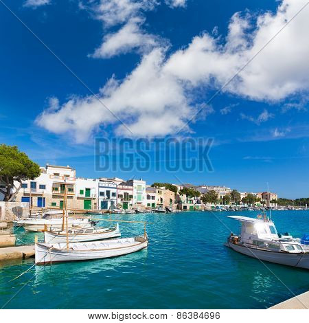 Majorca Porto Colom Felanitx port in mallorca Balearic island of Spain