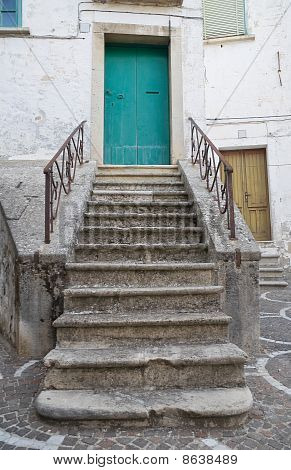 Typisk hus. Bovino. Foggia. Apulien.