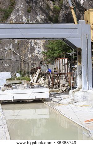 Working The Marble Quarry