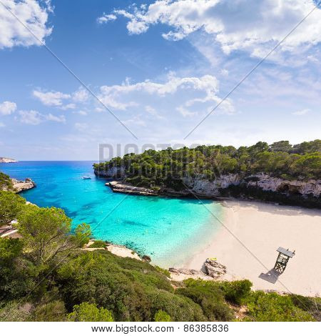 Majorca Cala Llombards Santanyi beach in Mallorca Balearic Island of Spain