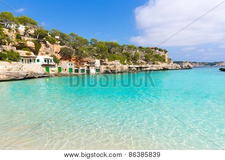 Majorca Cala Llombards Santanyi beach in Mallorca Balearic Island of Spain