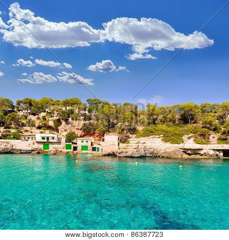 Majorca Cala Llombards Santanyi beach in Mallorca Balearic Island of Spain