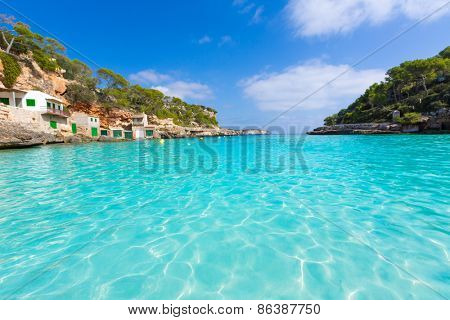 Majorca Cala Llombards Santanyi beach in Mallorca Balearic Island of Spain