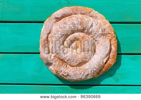 Ensaimada typical from Mallorca Majorca bakery in balearic islands