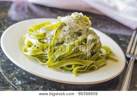 Spinach Fetuccine Alfredo