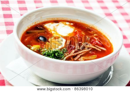 solyanka with meat