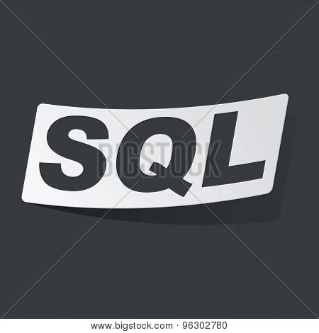 Monochrome SQL sticker