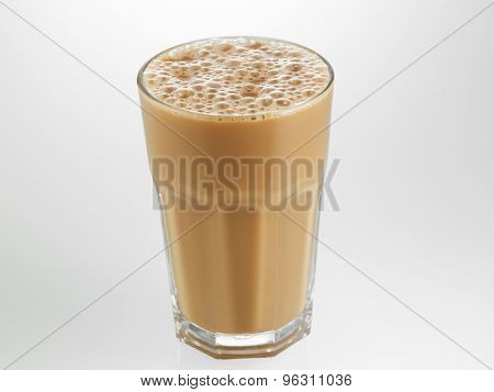 Big glass Tea with milk or Teh Tarik in Malaysia