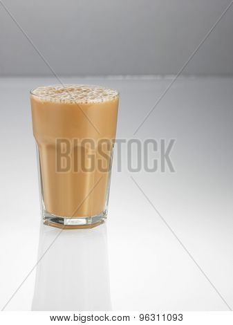 Big glass Tea with milk or Teh Tarik in Malaysia