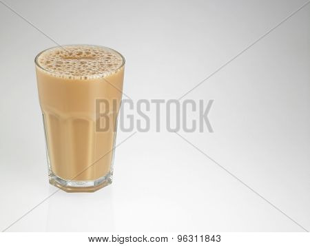 Big glass Tea with milk or Teh Tarik in Malaysia