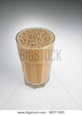 Big glass Tea with milk or Teh Tarik in Malaysia