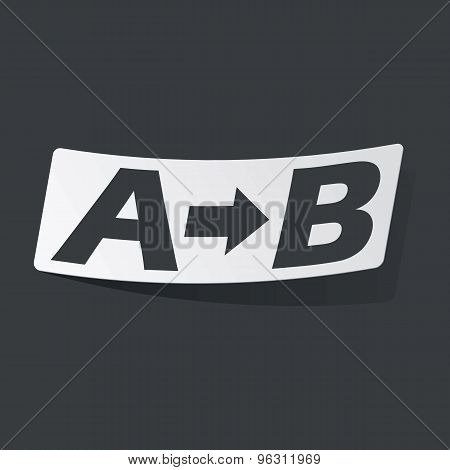 Monochrome A to B sticker