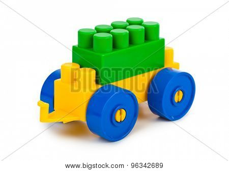 Toy car isolated on white background