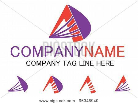 Letter A business logo, vector file easy to edit.