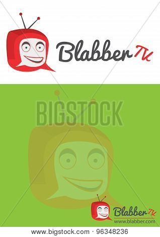 Chating tv or television logo for website or your video channel