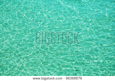 Clear ocean water, in resort