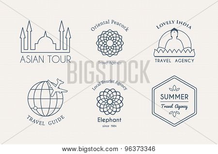Vector asian logo templates