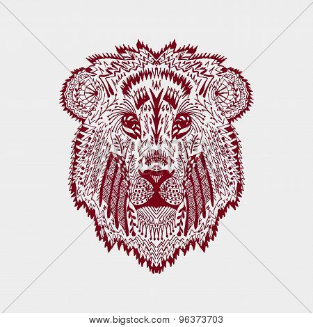Zentangle Stylized Lion Head