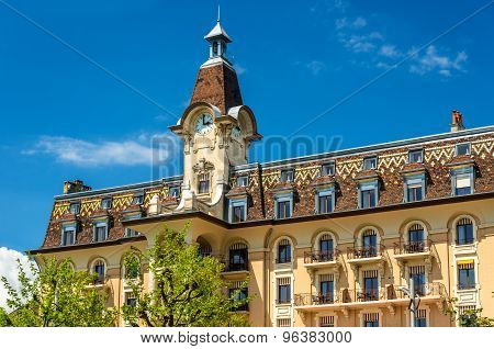 Hotel Aulac, A Historic Building In Lausanne, Switzerland