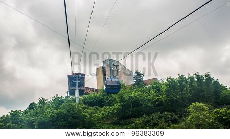 BATUMI, GEORGIA - JULY 20: view from cabin cableway