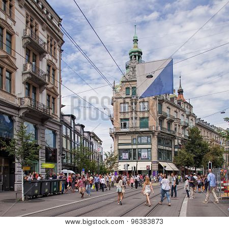 Bahnhofstrasse Street In Zurich