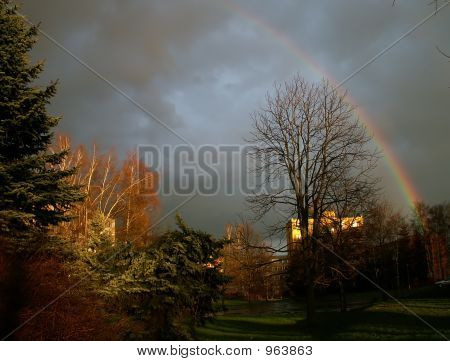 Regenbogen In der Stadt