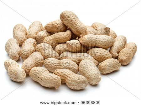 peanut pod or arachis isolated on white background cutout