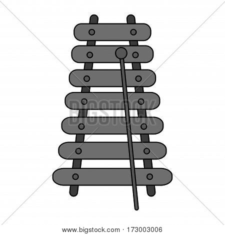 metallic xylophone icon image vector illustration design