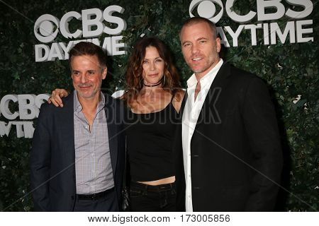 LOS ANGELES - OCT 10:  Christian LeBlanc, Stacy Haiduk, Sean Carrigan at the CBS Daytime #1 for 30 Years Exhibit Reception at the Paley Center For Media on October 10, 2016 in Beverly Hills, CA