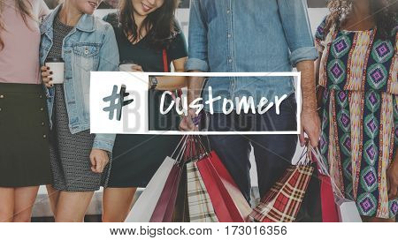 Promotion Enjoyment Shopaholics Customer Store