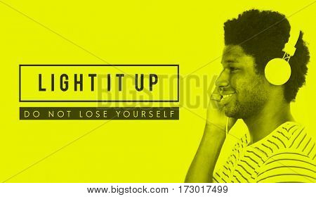 Light It Up Yourself Icon Word Motivation
