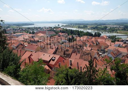 PTUJ, SLOVENIA - JULY 02: Ptuj, town on the Drava River banks, Lower Styria Region, Slovenia on July 02, 2016.
