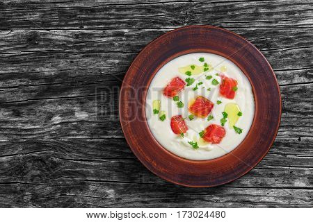 Hot Creamy Spicy Smoked Salmon Soup