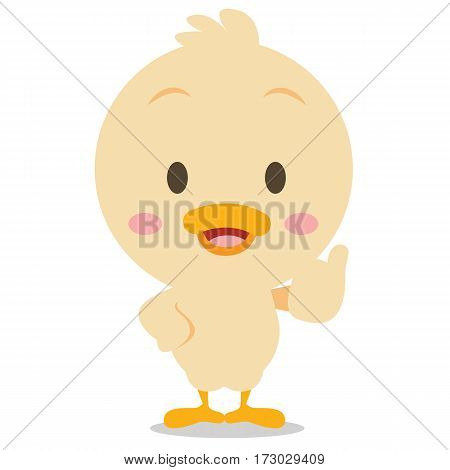 Character standing duck vector art collection stock