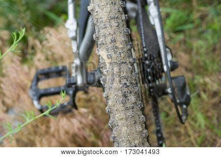 Picture of bicycle wheel closeup with shallow dof.