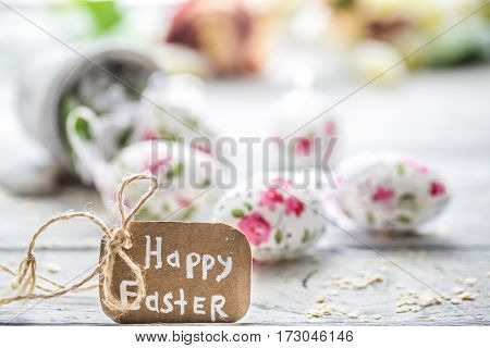 Easter Composition With Eggs