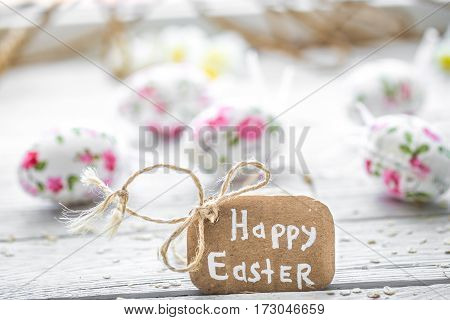 Easter Composition With Eggs