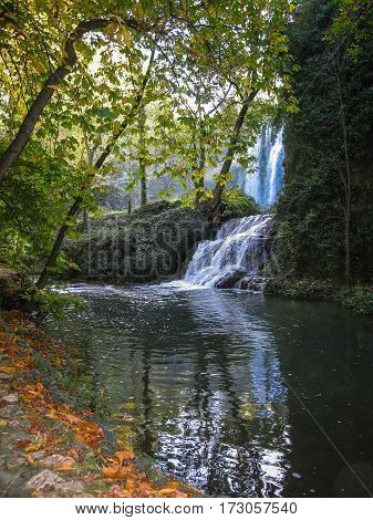 Waterfalls At Monasterio De Piedra, Zaragoza, Aragon, Spain