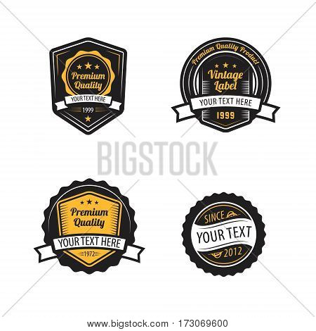 Set of vintage badge template labelvector illustration