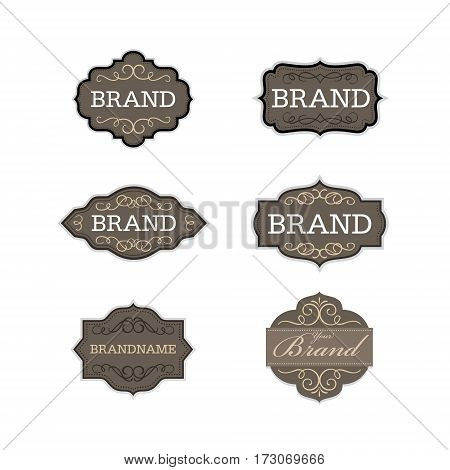 Vintage badge logo design template set l Brand identity collection l vector illustration