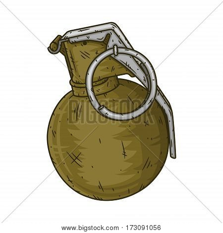 Hand grenade in hand drawn style. Vector illustration