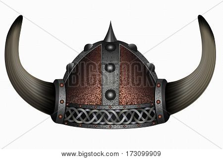 viking in  horned helmet . mask  man