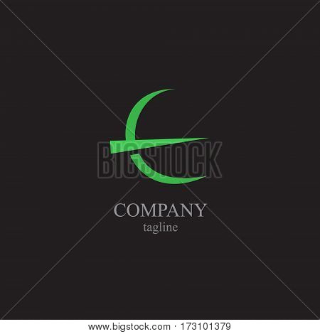 The letter E for the logo of the company. Vector illustration of the alphabet