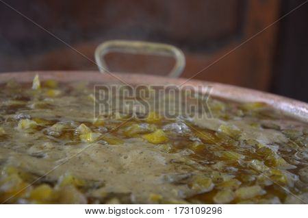 Jam Making Old Cooked Pot Marmelade Cooking