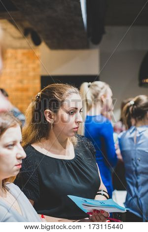 Russia, Novosibirsk, business conference in loft bee 02 february 2017