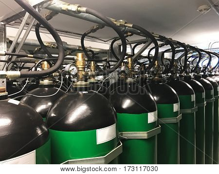 industrial CO2 fire extinguishing system for a data center